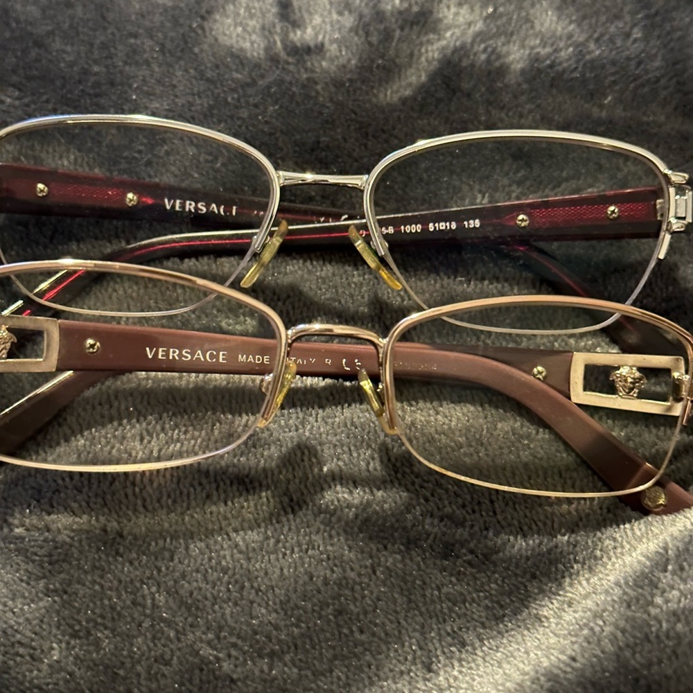Authentic VERSACE Eye-ware. These Eyeglasses have Prescription Lenses.